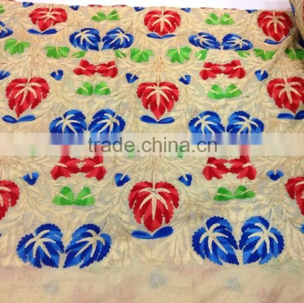 AFRICAN RAW SILK LATEST 2016 EMBROIDERY FABRICS