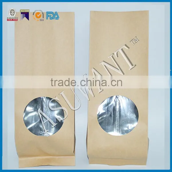 Kraft Paper Side Gusset Tin Tie Aluminum Foil Coffee Bag With Valve photo-3