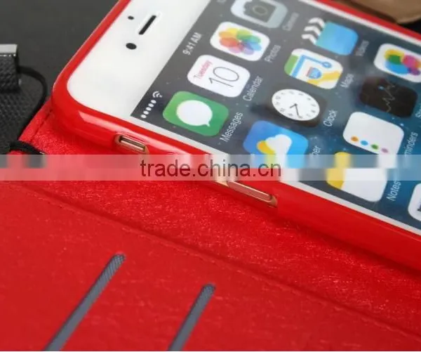 Lovely Lozenge Pattern Leather Case With Card Slot Wallet Case For IPhone 6 photo-5