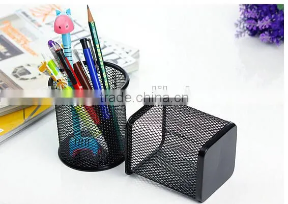 Round or Square Metal Mesh Pen Holder or Stand