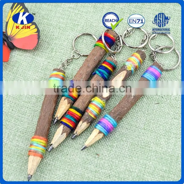 Wholesale 3.5 Inch Branch Artwork Wood Colored Pencils Roll With Ribbon as Students Gift photo-4