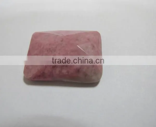 Pink Gemstone Rhodonite Facet Rectangle Cabochon-loose Gemstone and Semi Precious Stone Cabochon Beads for Jewelry Components