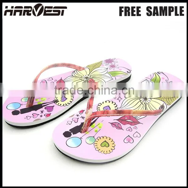Beautiful Slippers for Girls , Fuzhou Girly Eva Slipper With Pvc Strap photo-2