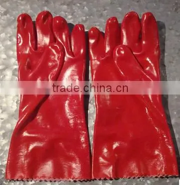 15 Inch Red Pvc Household Gloves Industrial Gloves photo-4