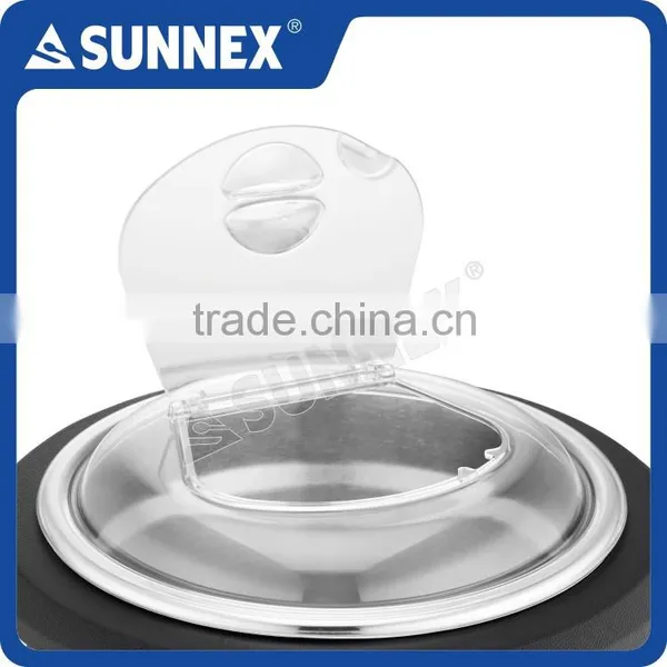 SUNNEX Hot Sale Classic Black Polypropylene Body Aluminium Water Jacket Polycarbonate Cover Electric Soup Warmer photo-2