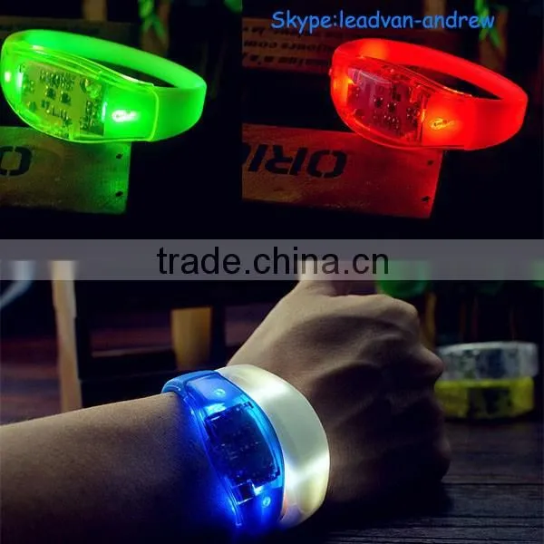 Large Events Massive Dance Festivals Custom Sound Activated Glow Flashing Led Bracelet Wristband photo-4