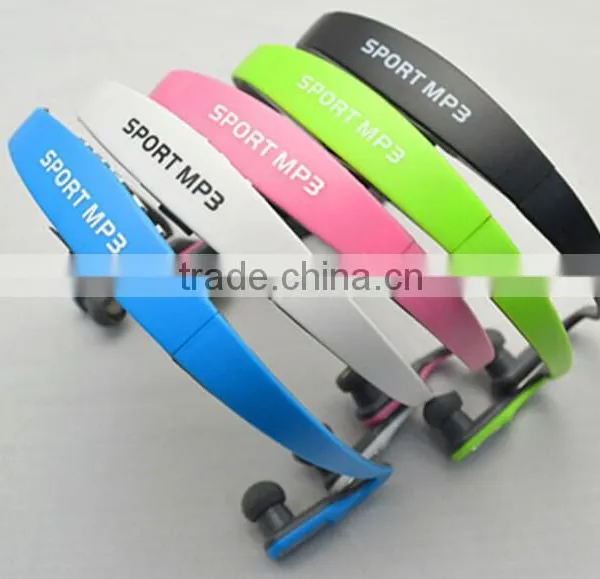 New Bulk Wireless Headset Earphone Headphone Sport Mp3 Player With FM Radio