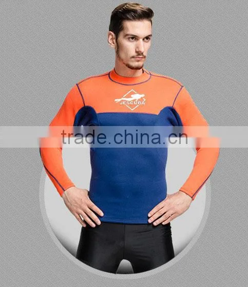 Diving Scuba Long Sleeves Wetsuit T-shirt for Men Keep Warm UPF 50+ photo-5