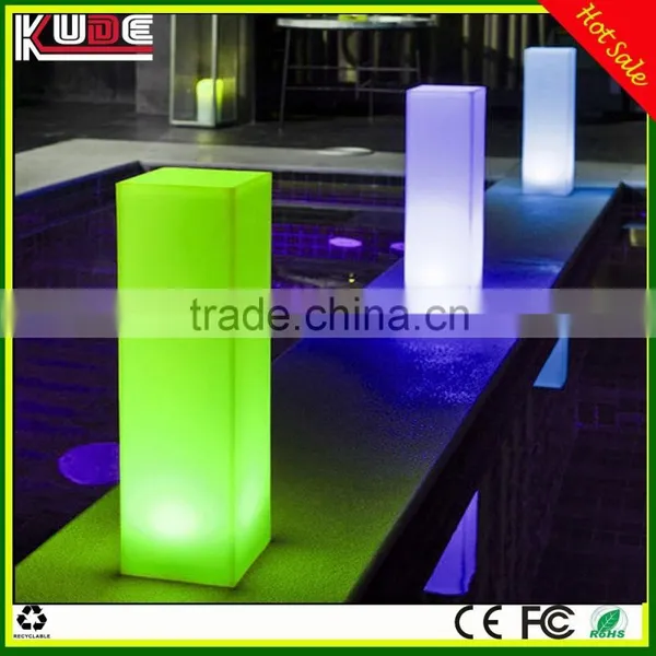 led light columes for wedding party/square led columns