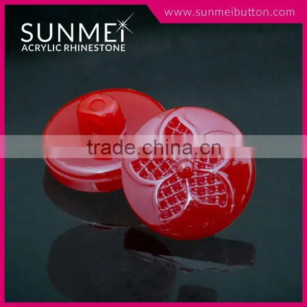 Fashion Candy Color Shank Flower Acrylic Buttons photo-2