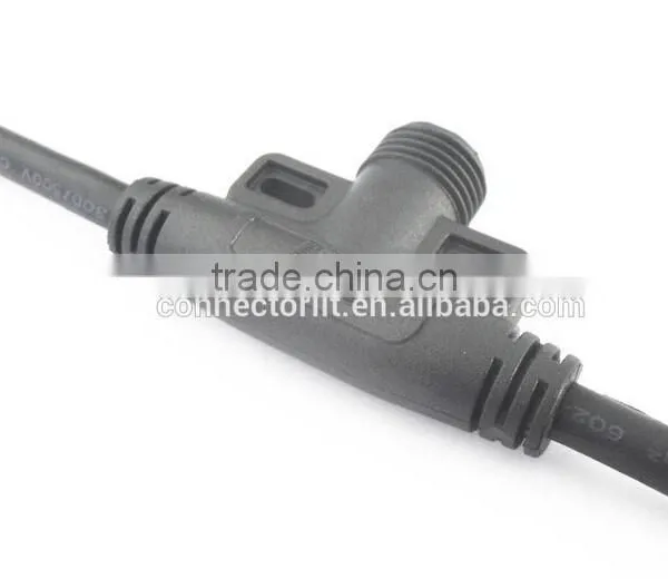 3 Pole Tee Type Led Lamp Joint Led Coupler Waterproof Wire Connector photo-2