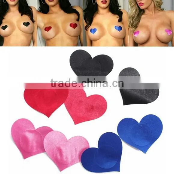 Heart Shaped Disposable Strapless Backless Nipple Cover Sticker / Bra Pad / Adhesive Nipple Covers