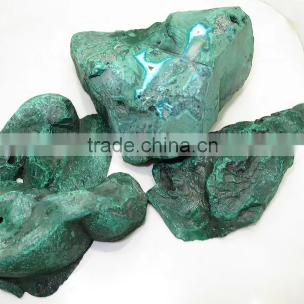 Natural Malachite Rough Gemstone Also Called Kidney Stone photo-2