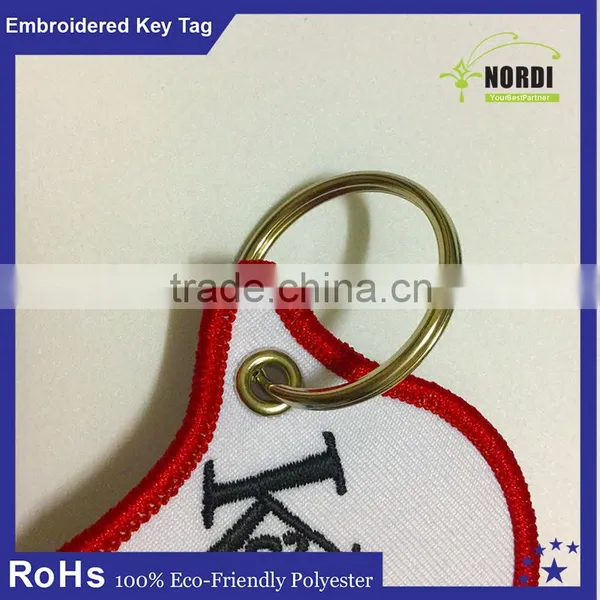 Promotion Cheap Custom id Embroidery Fabric Keychain photo-4