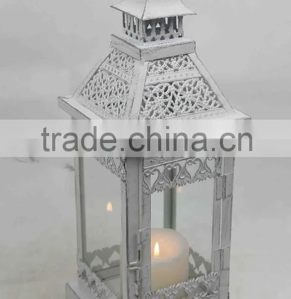 Chinese High-level Wholesale White Metal Lantern for Garden Decoration photo-2