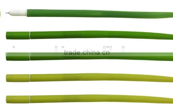 Yes Novelty Green Grass Soft Silicone Rubber Ball Pen/fancy Pen