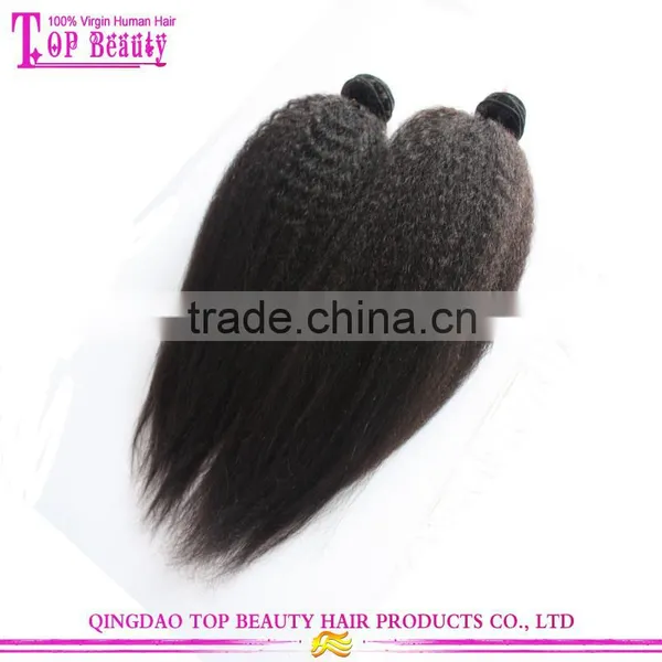 Virgin Kinky Straight Hair Weave Human Hair Mongolian Kinky Straight Hair photo-4