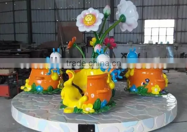 Hot Sale New Amusement Park Equipment Outdoor Playground Equipment Honey Pot Merry go Round Kiddie Ride photo-3
