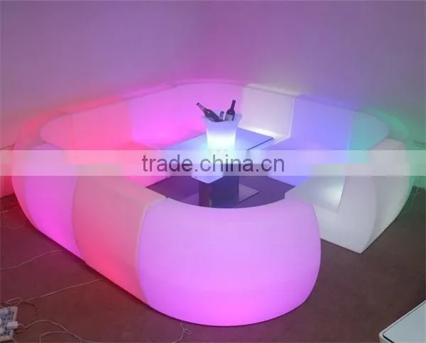 Color Change Outdoor Waterproof Plastic Bar Led Sofa With Remote Control photo-3