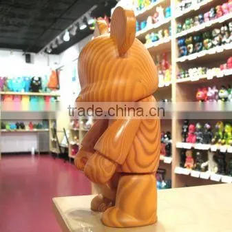 OEM 8''Cute Brick Bear Vinyl Toys/Kids Gift Vintage Wood Brick Bear Vinyl Toys/Custom Plastic Brick Bear Vinyl Toys Manufacturer photo-3