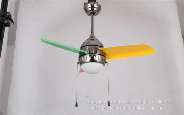 28''/36'' Colored Leaf Mini Baby Ceiling Fan With Led Light