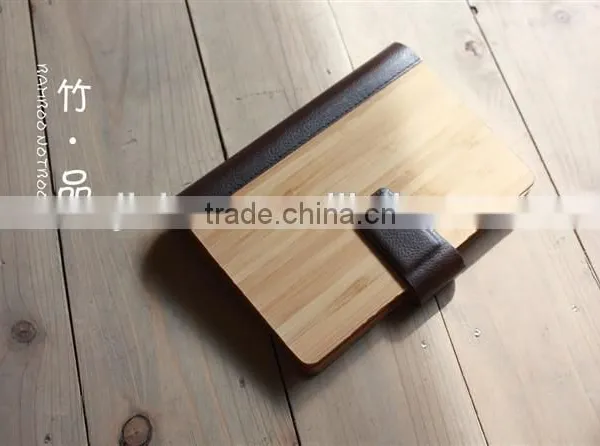 WY-Z 272 Customized Eco hollow cover bamboo notebook with pen