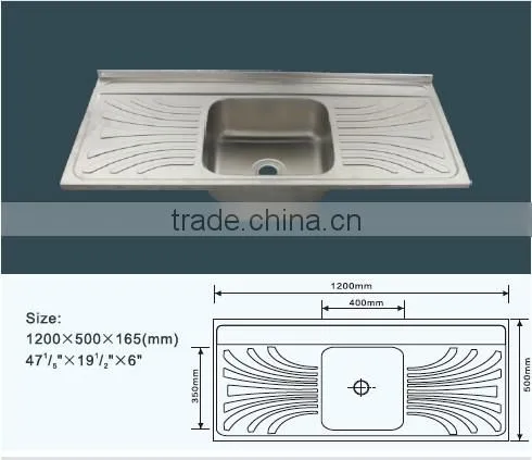 JZ-335 Export Iraq1.2m Wash Basin Stainless Steel Kitchen Sink photo-2