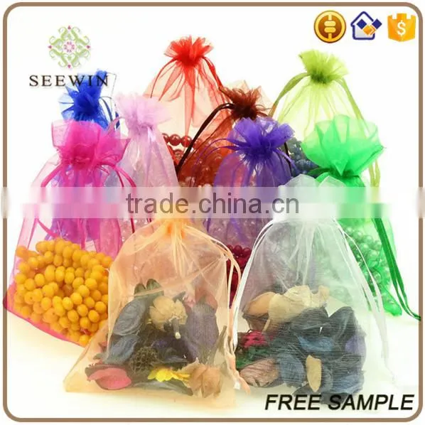 Gold Silver High Quality Organza Fabric 7*9 Wedding Favor Bags photo-2