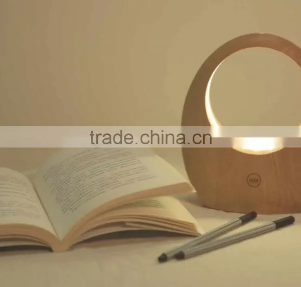 Smart Gesture Control Wood Table Light With Built-in Battery photo-2