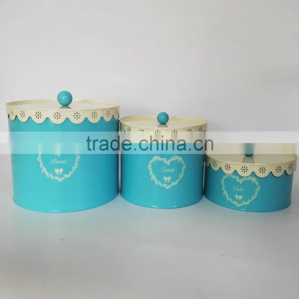 Lace Lid With Tea Coffee Sugar Set Biscuit Bread Bin Cake Canister Storage Jar Pot photo-4