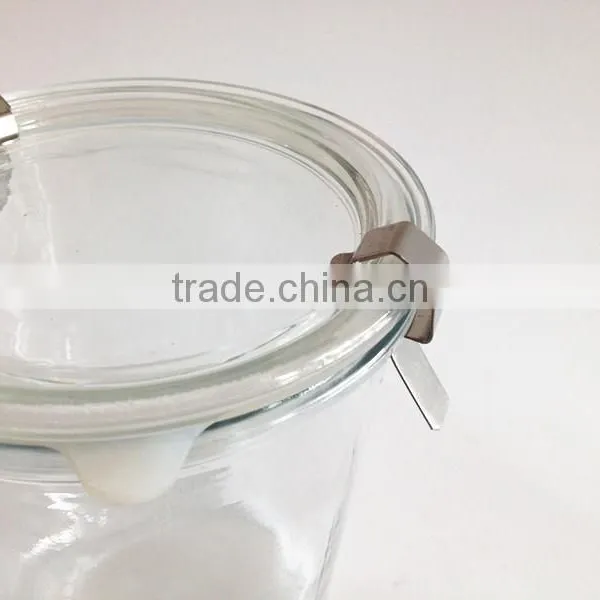 250ml Capactiy Tapered Locked Glass Stash Jar Cans With Glass Lid photo-2