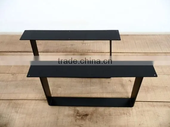 2017 Hot New Products Thin Steel Black Metal Bench Leg With Wood Table photo-5