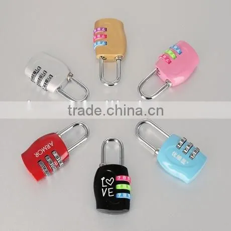 Colored 3 Digit Zinc Alloy Decorative Travel Password Small Locks photo-3