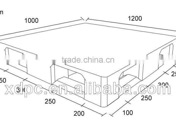 HDPE 6 Runner Welding Heavy Duty Rack Plastic Pallet photo-3