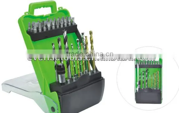 2015 New Arrival CF4237 43pcs Hss Twist Drill Bit With Green Plastic Case photo-2