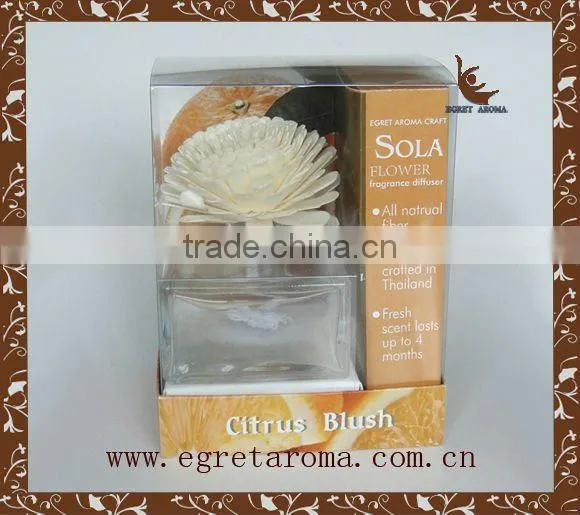 EA3-0851 Chrismas Gift Set Sola Flower on Square Glass Bottle Natural Scent Diffuser Fragrance Diffuser photo-4