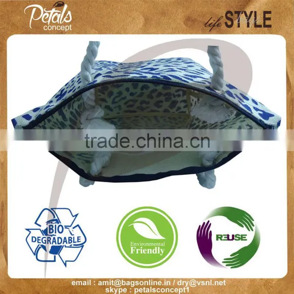 Biodegardable Low Price Beach Bag Made From Golden Fiber Jute photo-6
