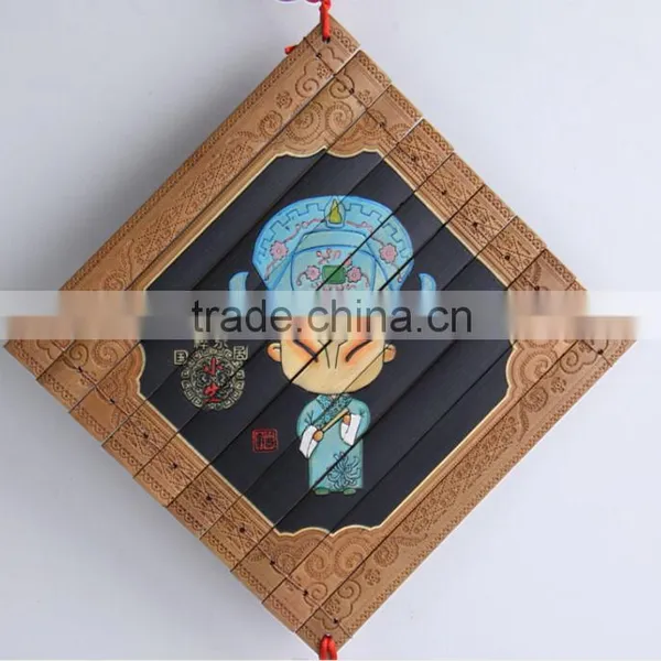 Wall Decoration Panel-- Bamboo Carving / Pecking Opera photo-3