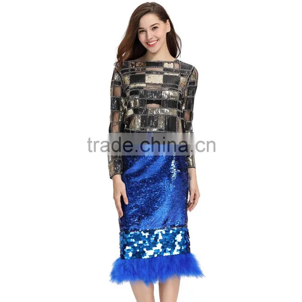 Evening Beaded Dance Woman Blouse Brand Lady Designer Sequin Top photo-5