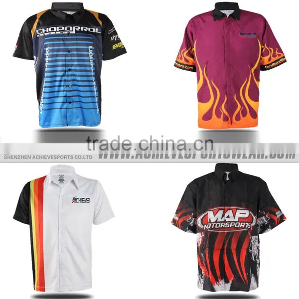100% Polyester printing racing shirts all buckle
