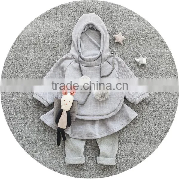 Autumn Winter Clothes for Children Hooded Top and Pantskirt 2 Piece Sets photo-2