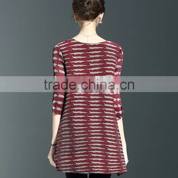 2017 Brand Ancient Printing Drape Women A-line Dress photo-5