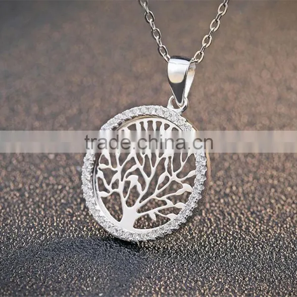 New Fashion Jewelry Simple Circular Design 925 Silver Pendant photo-3