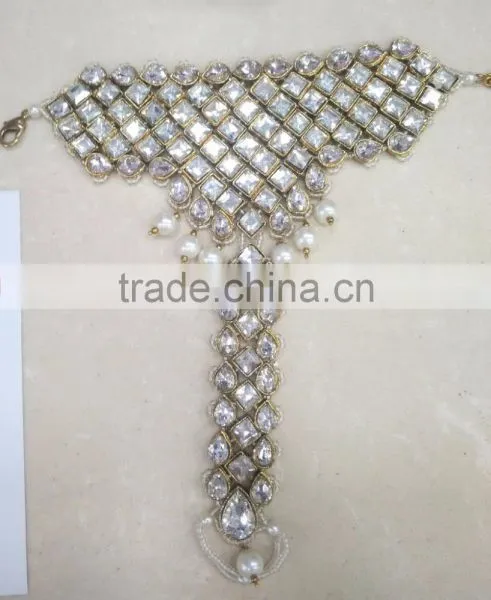 CRYSTAL Single Bracelet With Ring Free Size photo-2