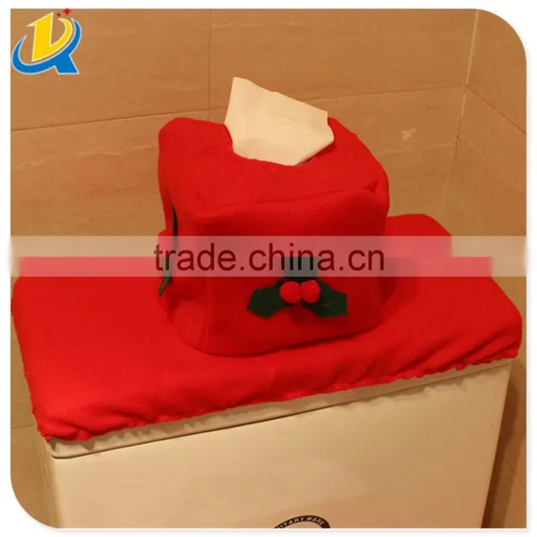 Hot Selling Christmas Style Red and White Durable Toilet Seat Cover photo-3