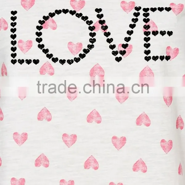 Cute Heart Print Short Sleeves Minion Pajamas Set photo-5