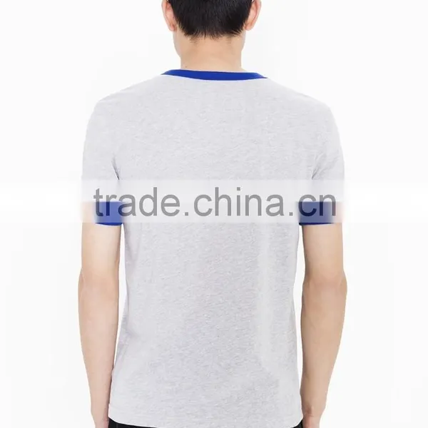 Latest Fashion Young Man Ringer Tee Cotton Ringer Tee Design for Man photo-3