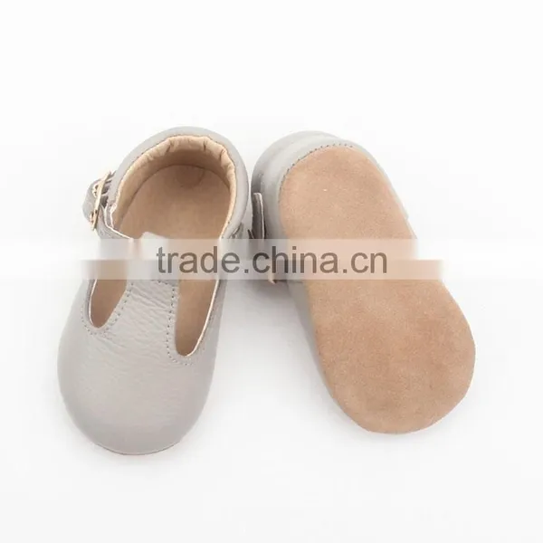 New Arrival Genuine Cow Leather Dance Fancy Baby Girls Shoes photo-3
