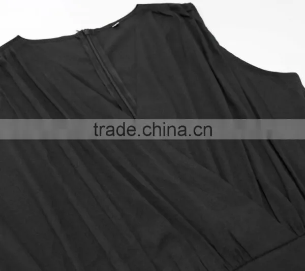 Fashion One Piece V Neck Sexy Sleeveless Wide Leg Ladies Jumpsuit For Wholesale 2017 photo-5
