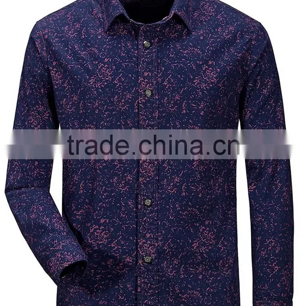 New Design Men Casual Shirts Floral Men European Dress Shirts photo-2